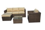 Trudy Wicker 4-piece Rattan Outdoor Patio Furniture Set