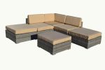 Panama Outdoor Brown Wickers Sectional Patio Set