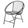 Veranda Metal Wire Chair, Black Filigree