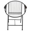 Truckee Metal Wire Chair, Black with Arms