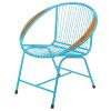 Brooklyn Metal Wire Chair, Blue