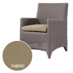 Emerald Home Furnishings Wicker Dining Chair with Sunbrella Cushions Box of 2