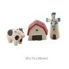 Pretty Lovely Cartoon Cow Yard/Garden Resin Decor Flower Figurines for Pot Plant