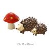 Creative Cartoon Hedgehog Yard/Garden Resin Decor Figurines for Pot Plant