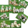 Set of 3 Polar Bears Figurines for Pot Plant, Plant Decor