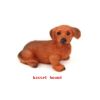Set of 3 Lovely Mini Dogs Red Basset Hound  Figurines for Pot Plant, Plant Decor