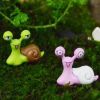 Set of 4 Creative Lovely Mini Cool Snail Figurines for Pot Plant 2CM