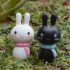 Set of 4 Creative Lovely Mini Rabbit Figurine Flower Pot Decor 2.5 CM