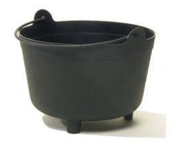 Garden Accents: 9"" Antique Black Kettles Case Pack 6
