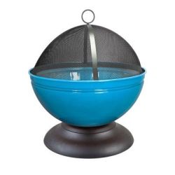 Globe Fire Bowl w Grill Blue
