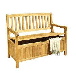 Aachen Wooden Bnch w Storage