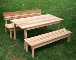 94""L x 32""W Cedar Couple Dining Set