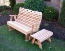 4' Cedar Royal Country Hearts Rocking Glider