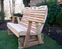 4' Cedar Royal Country Hearts Rocking Glider
