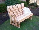 6' Cedar Royal Country Hearts Rocking Glider