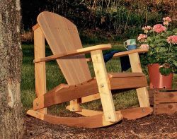 Cedar Adirondack Rocking Chair
