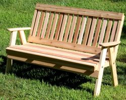 6' Cedar Countryside Garden Bench