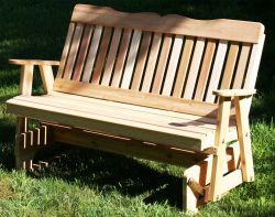 6' Cedar Countryside Rocking Glider