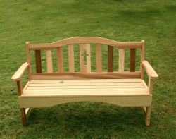 4' Cedar Holy Cross Garden Bench