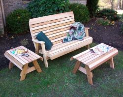 Cedar Twin Ponds Bench Set