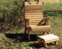 Cedar Royal Country Hearts Patio Chair & Footrest Set