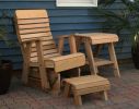 Cedar Twin Ponds Rocking Glider Chair Set