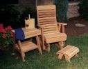 Cedar Twin Ponds Rocking Glider Chair Set