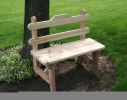 5' Cedar Tab Back Bench