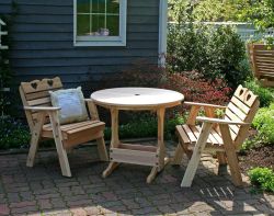 Cedar Country Hearts Bistro Set