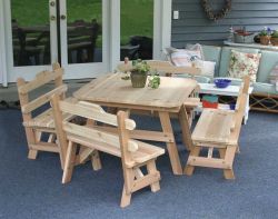 Cedar Four Square Dining Set