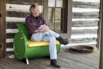 Something Country Armchair Green/Yellow