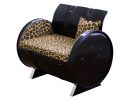 Veronica Armchair Black/Leopard
