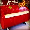 Drum Works Furniture Home Office Fire Chief Armchair And Storage Beige/Red