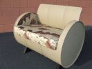 American Warrior Military Camo Armchair Mat Tan
