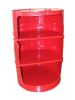 Drum Works Furniture Home Kitchen Storage Drum Shelf Unit - Red