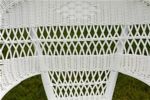 Fine Mod Imports Portside White 4pc Outdoor Set Green Cushion