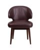 Flash Furniture Comfort Back Series Burgundy Leather Reception-Lounge-Office Modern Chair with Walnut Legs