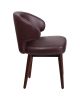 Flash Furniture Comfort Back Series Burgundy Leather Reception-Lounge-Office Modern Chair with Walnut Legs