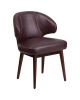 Flash Furniture Comfort Back Series Burgundy Leather Reception-Lounge-Office Modern Chair with Walnut Legs