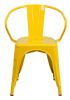 Flash Furniture Yellow Metal Indoor-Outdoor Chair With Arms CH-31270-YL-GG