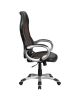 Flash Furniture High Back Brown Fabric and Black Vinyl Executive Swivel Office Modern Chair