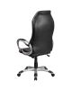 Flash Furniture High Back Brown Fabric and Black Vinyl Executive Swivel Office Modern Chair