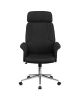Flash Furniture High Back Black Fabric Executive Swivel Office Modern Chair with Chrome Base