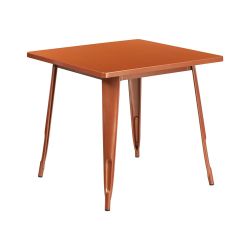 Flash Furniture 31.5'' Square Copper Metal Indoor-Outdoor Table