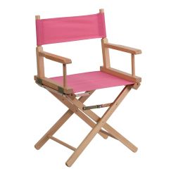 Flash Furniture Standard Height Directors Chair in Pink
