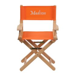 Flash Furniture Embroidered Kid Size Directors Chair in Orange