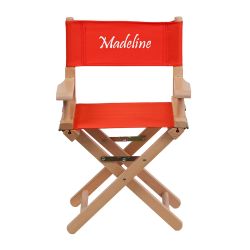 Flash Furniture Embroidered Kid Size Directors Chair in Red