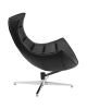 Flash Furniture Home Indoor Black Leather Swivel Cocoon Chair