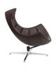 Flash Furniture Home Indoor Brown Leather Swivel Cocoon Chair