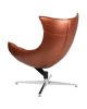 Flash Furniture Home Indoor Copper Leather Swivel Cocoon Chair